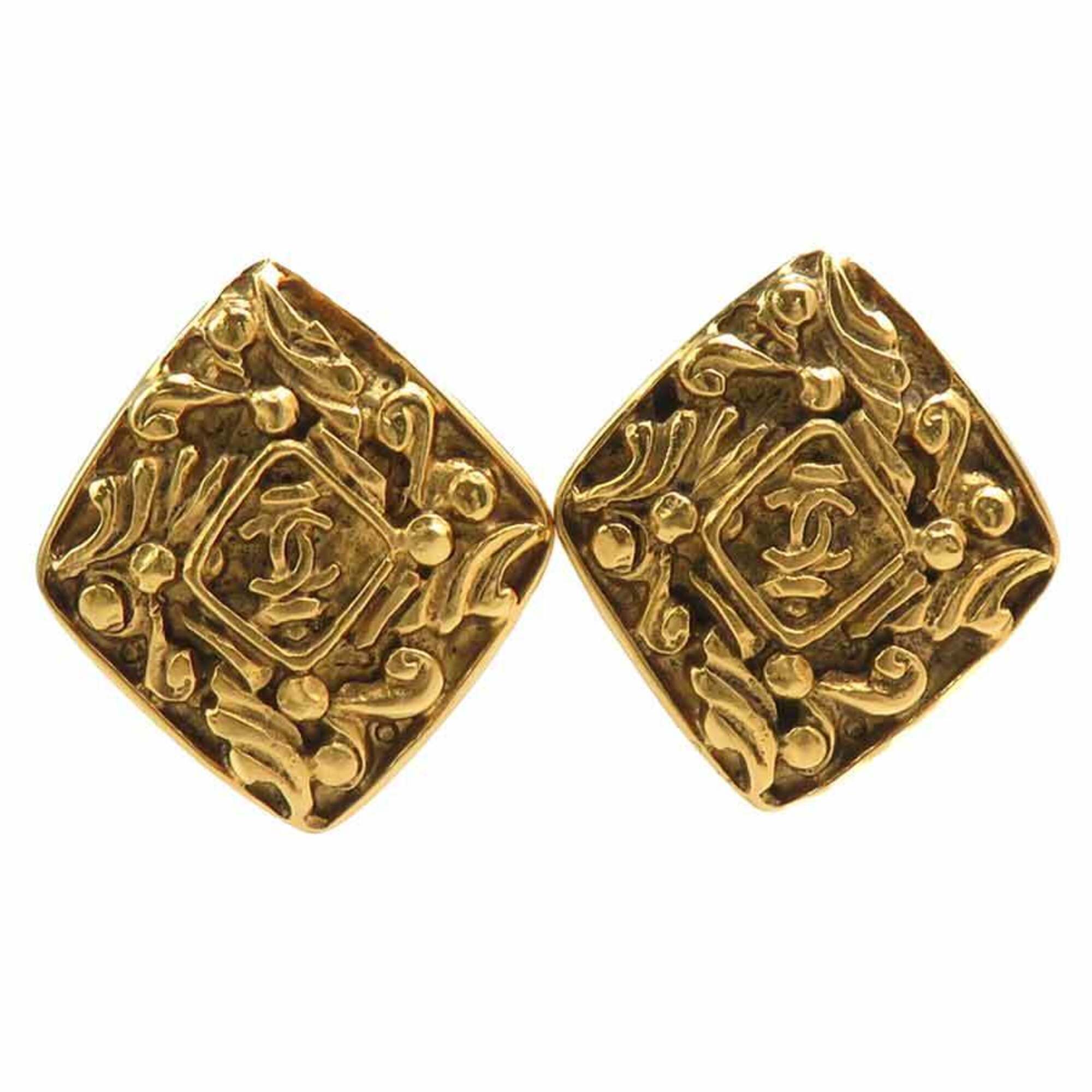 Chanel Chanel Earrings Vintage Metal Gold Women's 56698a